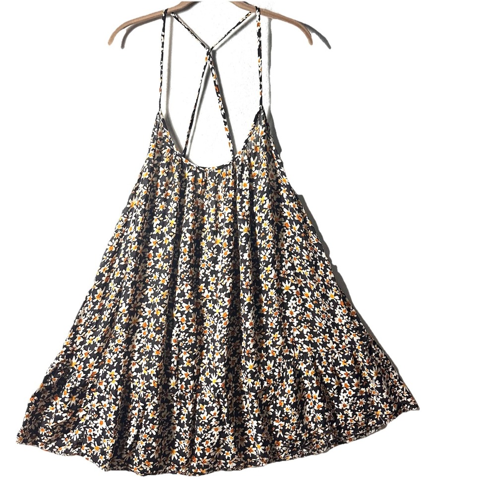 Out from Under M Medium Mini Dress Daisy Floral V Neck Strappy Open‎ Back